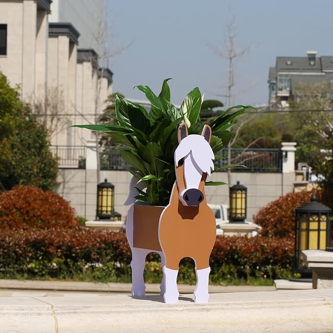 Horse Gifts for Women,Horse Planter Plant Pot,Cute Horse Flower Pots for Outdoor Garden Decoration,Christmas or Birthday Gifts for Women,Office Home Decor Small Horse
