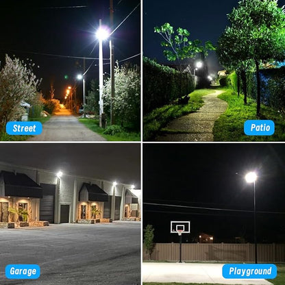 10000LM Solar Street Lights Outdoor Waterproof, 6000K Solar Flood Lights with Motion Sensor and Remote Control for Garden, Yard, Garage, Backyard (2 Pack)