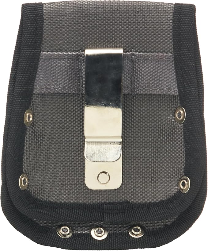 AWP Tape Measure Pouch with Metal Belt Clip and Tunnel Loop, Tool Belt Accessory