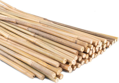 0.32”-0.4"/18Inch Garden Stakes, Natural Bamboo Sticks Plant Stakes for Indoor and Outdoor Plants，Poles for Tomatoes, Beans, Potted Plants(50Pcs)…