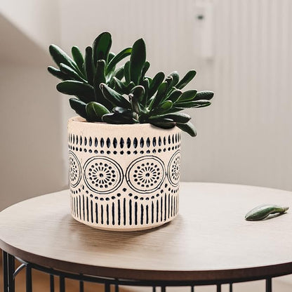 Ceramic Planter 4 Inch Plant Pots Indoor Outdoor Succulent Plant Pot Flower Pots Mid-Century Planter Ceramic Pot