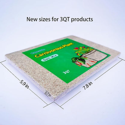 Carnivorous Plant Soil Mix 3 Qts, Include Perlite and Sphagnum Moss Debris, Great Potting Soil for Venus Fly Traps, Pitcher Plants, Sundews
