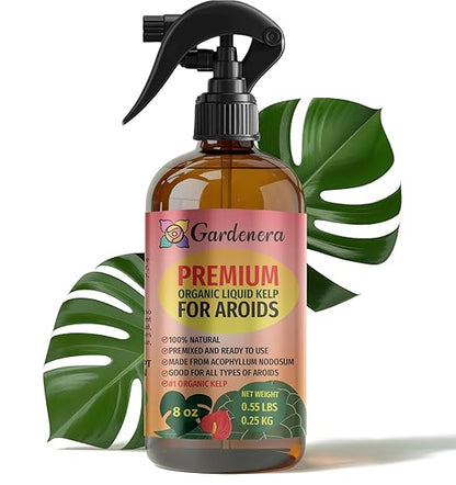 GARDENERA Professional Organic Liquid Kelp Spray for AROID Plants - 8 oz - Ready-to-Use Fully Organic Seaweed & Kelp Fertilizer Mist