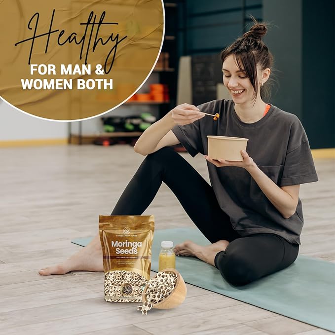 Moringa Seeds | 700 Count Appx. | BEST VALUE FOR MONEY | Premium Quality Seeds | Moringa Oliefera Seeds | Edible Moringa Seed | Non GMO Organic Moringa Seeds - TundeLaniran Foods (Pack of 1)