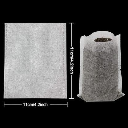 Augshy Grow Bags - 400pcs Plant Nursery Bags, Seeding Bags, Fabric Seedling Pots - Home Garden Outdoor Greenhouse Supplies - 11x11cm/4.2"x4.2" Non-Woven