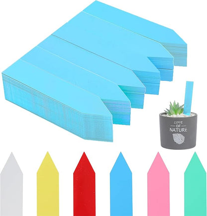 600 Pcs 4" Plant Labels Plastic Waterproof Plant Tags Seed Pot Marker Nursery Garden Seed Stake Tags Plant Classification Sorting Sign Flower Mark (Blue)