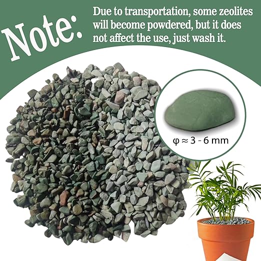 Zeolite Rocks Bulk 880g - Green Zeolite Granules for Plants,Indoor Plant Soil Succulent Rocks,Potting Soil Mix for Vase Fillers