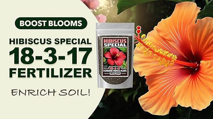 Fertilizer Commercial Grade | Tropical Flower Special 18-3-17 | 1 Pound | Custom Professional Mix Blend | 90-Day, Buds & Blooms | Balanced NPK Formula for Hibiscus & Orchids | Controlled Release Feed