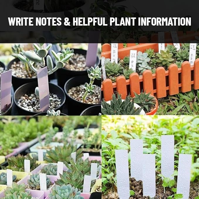 Plant Markers Labels 4 Inch Plastic Plant Waterproof Durable Seedlings Garden Labels Markers Nursery Plant Tags Seed Labels Plant Label Stakes Plant Markers for Outdoor Garden (1000)