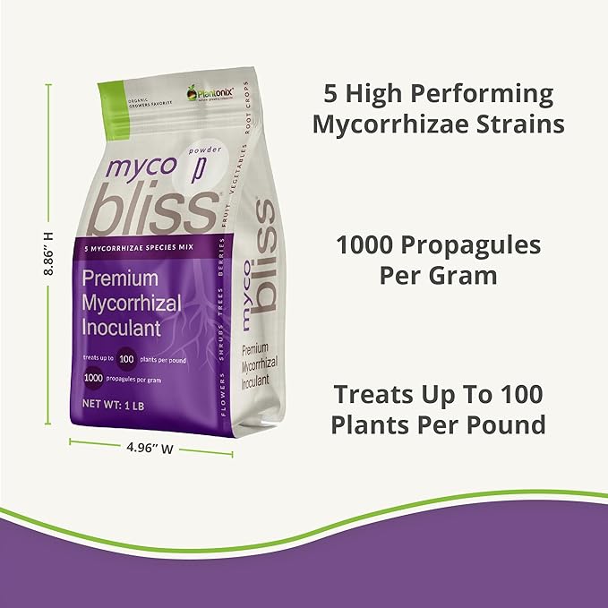Coco Coir 650gm Bricks (5-Pack) + Myco Bliss Granular (2lbs) - Organic Coco Coir Bricks & Mycorrhizae for Plants - Mycorrhizal Fungi Inoculant - Coconut Coir for Plants - Garden Soil Potting Mix