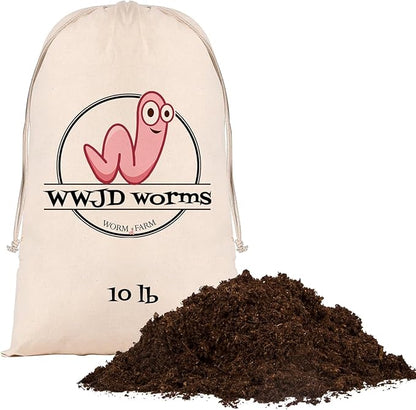10lb Worm Bedding for Nightcrawlers and Red Wigglers (Worms Not Included) - Vermicompost Bin Worm Bedding for Earthworm Castings - Earthworm Food for Organic Potting Soil Gardening Mix