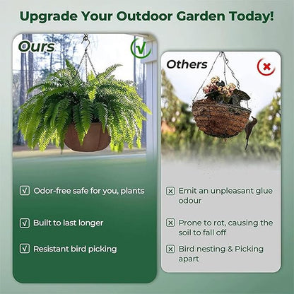 Hanging Planters for Intdoor Plants,3 Pcs12 Inch Hanging Baskets for Plants Outdoor with Rustproof Chain,Breathable Hanging Pots for Orchids Ferns Balcony Porch Decor L 3pcs