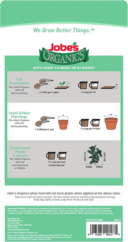 Jobe’s Organics Granular Garden Fertilizer, Easy Plant Care Fertilizer for Herb Gardens, 4 lbs Bag