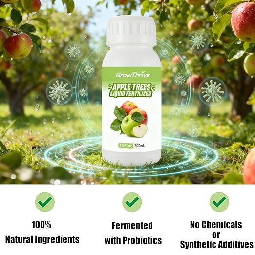 10oz Apple Fruit Tree Fertilizer, Nutrient-Rich Liquid Plant Food for All Fruit Trees, Organic Fertilizer Promotes Strong Branches, Healthy Foliage, and Juicy Apples