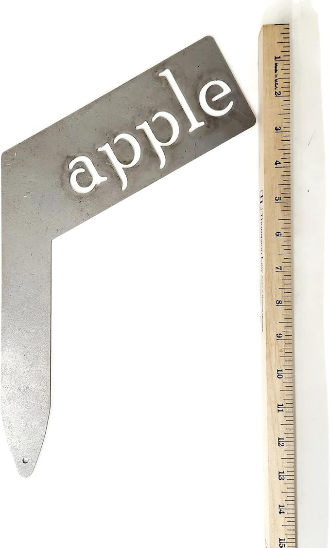 Planter Size Small Metal Garden Plant Vegetable Flower or Herb Markers 13.5 Inches Tall (cauliflower, Blue)