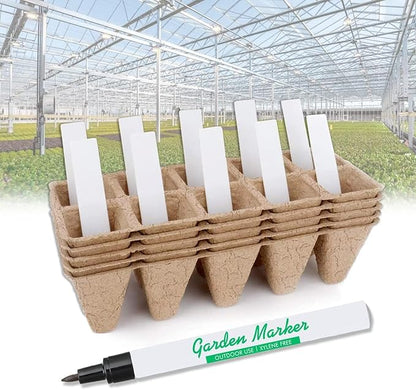4 Inch Plastic Plant Labels for Seedlings, Flexible Waterproof Plant Tags, Vegetable Gardening Stake Tags for Potted Plants and Outdoor Garden, White, 250 Pcs