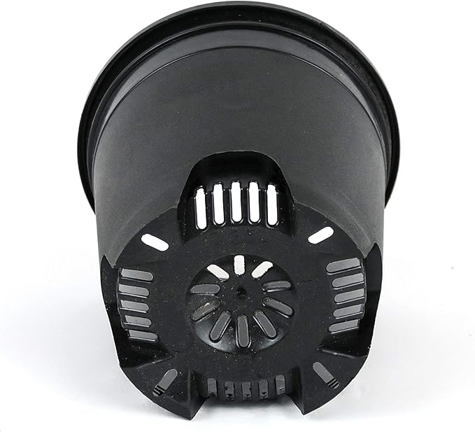 4.5 Inch Nursery Pot Plastic Planters for Outdoor Indoor Plants Gardening Flower Pots 0.35 Gallon 10-Pack Black Pot Liners with Drainage Holes