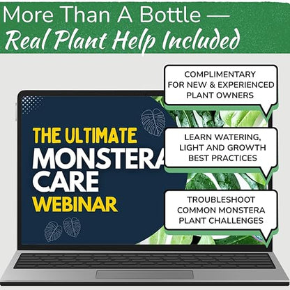 Monstera Plant Food - Premium Nutrient Rich Liquid Fertilizer (5-2-3 NPK) for Monstera Deliciosa & Other Tropical Plants | Supports Strong Roots & Large, Lush Leaves | Safe, Gentle, Easy-to-Use | 8 oz