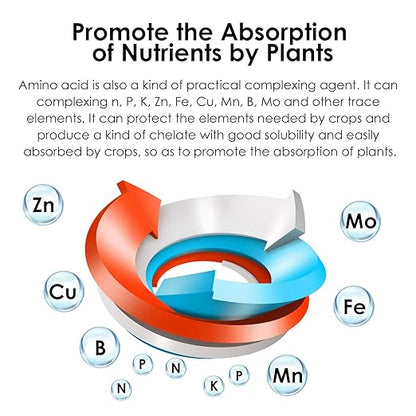 Compound Amino Acid Original Powder Water-Soluble Fertilizer, Agricultural Amino Acid Powder, Equipped with mini Dosage Spoon(300g)