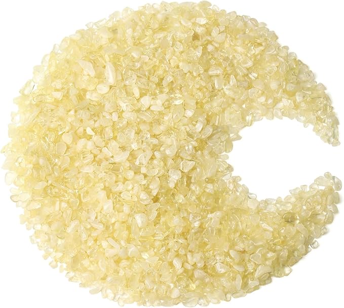 ZHIYUXI Citrine Crystal Chips Fish Tank Gravel Vase Filler Stones Crushed Crystals Gemstone Polished Healing Crystals Natural Quartz Stone 0.44lbs