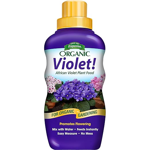 Espoma Organic Violet! 8-Ounce Concentrated Plant Food – Plant Fertilizer and Bloom Booster for All Violets and Indoor Flowering Plants. Promotes Vigorous Growth and Blooming. Pack of 2