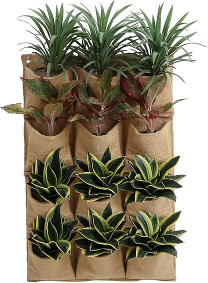 12 Pocket Vertical Garden Wall Planter Tower - Herb - Outdoor Indoor - Hanging - Plant - Living - Balcony - Growing System - Biodegradable - Sustainable - Vegetable -Patio…
