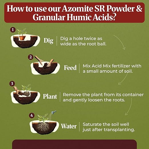 Down to Earth Azomite Powder & Granular Humic Acids | Volcanic Ash Mineral & Humic Acid | OMRI Listed | Ideal for Vegetable Gardens, Lawns, Beds, Row Crops & Containers | 5 lb Each
