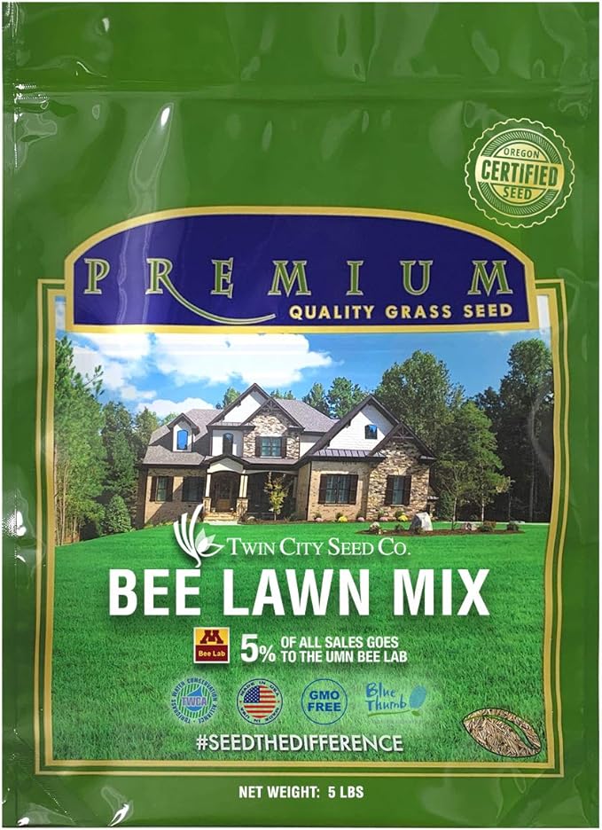 Twin City Seed Co. Bee Lawn Mix, Grass & Flower Mixture, 5 lb Bag