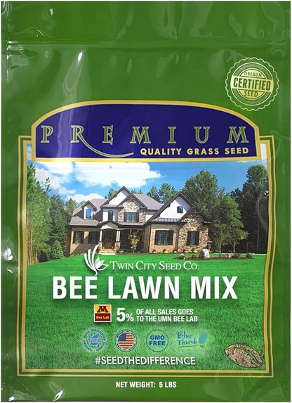 Twin City Seed Co. Bee Lawn Mix, Grass & Flower Mixture, 5 lb Bag