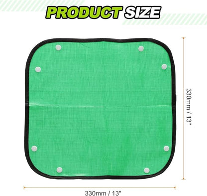 HARFINGTON 3pcs Repotting Mat 13" x 13" PE Cloth Waterproof Plant Repotting Mat Foldable Portable Gardening Potting Tray with Plastic Buckle for Indoor Plant Change Soil Watering, Green