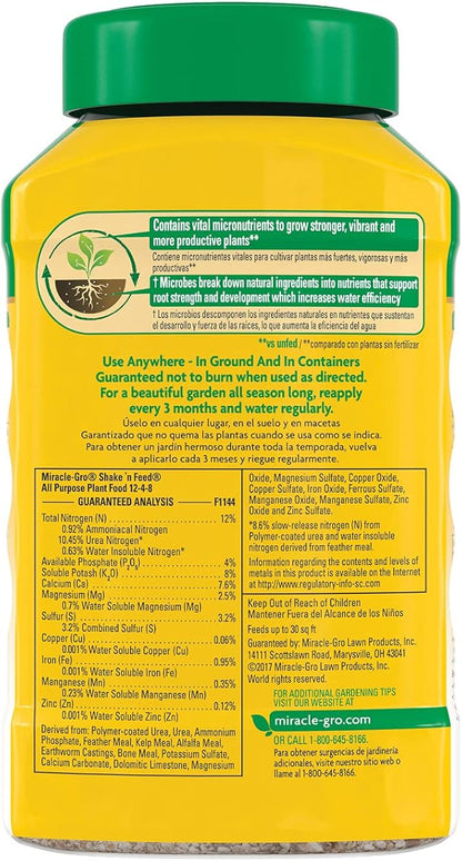 Miracle-Gro Shake 'N Feed All Purpose Plant Food, Plant Fertilizer, 1 lb. (6-Pack)