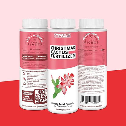 Christmas Cactus Fertilizer for All Christmas Cacti and Schlumbergera Cacti, Liquid Plant Food, 32 oz (1 Quart)
