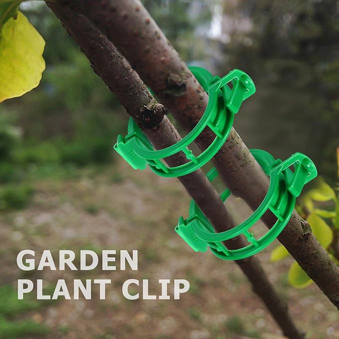 400PCS Plant Support Clips, Tomato Clips, Plastic Garden Clips, Vine Clips for Tomato Cucumber Flower Squash Vine, 1.2” Inner Diameter, Prevent Tomatoes from Pinching or Falling Off（Green） ﻿