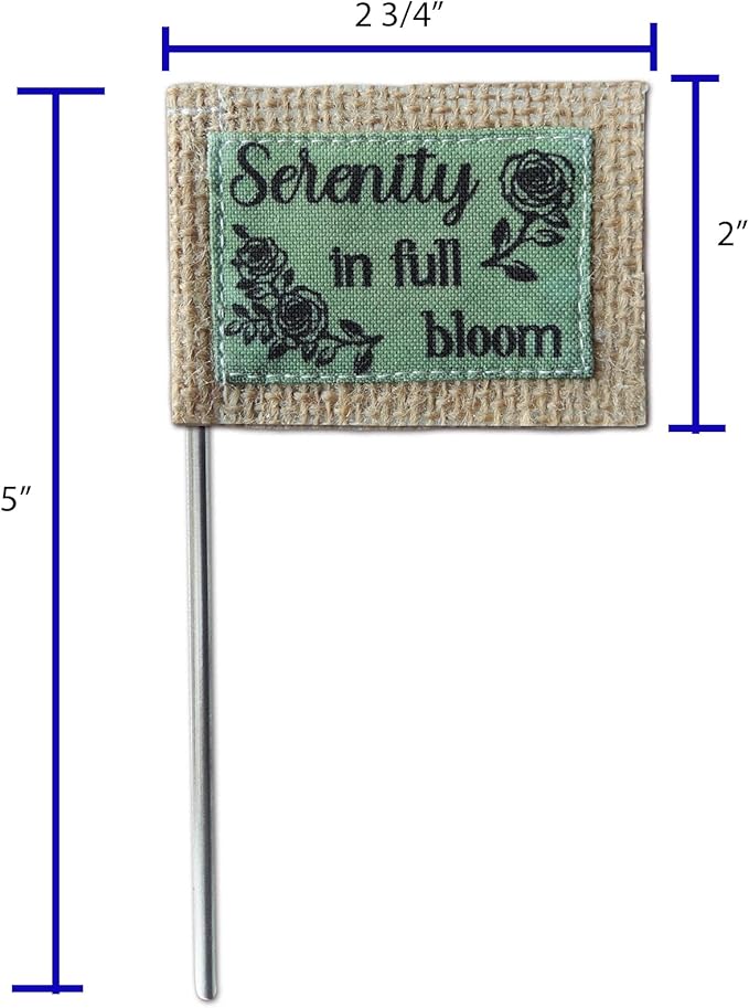 Abbey & CA Gift Serenity Full Bloom Flag Flower Pick