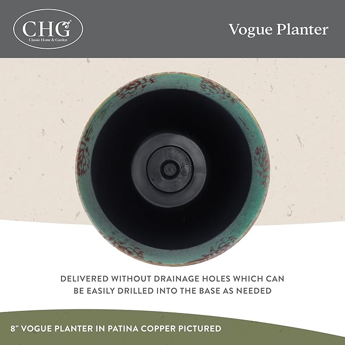 Classic Home and Garden Premiere Collection Planter, Vogue 8", Northern Lights