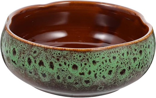 YARNOW Lotus Bowl Planter, 6.3 Inch Bonsai Pot, Ceramic Succulent Pot for Home, Patio, Balcony, Zen Garden Decor