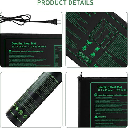 Seedling Heat mat | 3 Pack | Durable Waterproof | Heat Mats for Seed Starting,Seed Germination Heating Mat 10 x 20.75 Inch