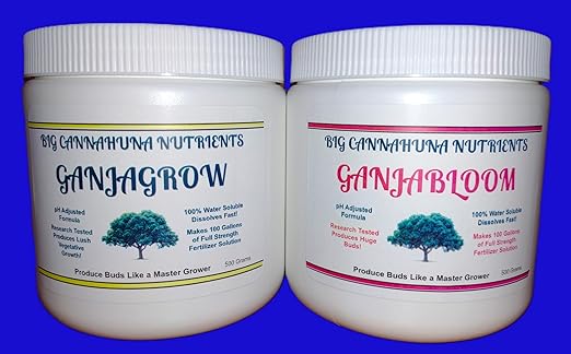 Big Cannahuna Nutrients Ganjagrow - Fertilizer for Vegetative Growth in Plants, 500 Grams