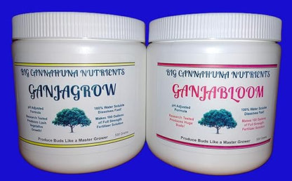 Big Cannahuna Nutrients Ganjagrow - Fertilizer for Vegetative Growth in Plants, 500 Grams