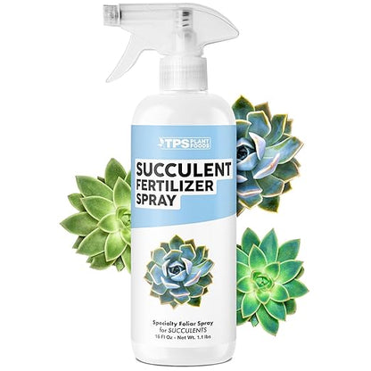 Succulent Fertilizer Spray, Gentle Foliar Feeding for Healthy Leaves and Plants, Liquid Fertilizer by TPS Plant Foods, 16oz (475ml)