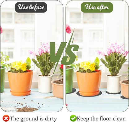 Plant Coaster Mat, 6PCS 3 Sizes Round Felt Plant Saucers for Indoors Plant Reversible Absorbent Waterproof Fabric Plant Pot Saucers for Gardening Outdoor Pots, DIY Craft Supplies(4”, 6”, 8”)