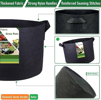 400 Gallon Big Raised Garden Bed Bag (70x24 inch) Large Plant Grow Bag for Tomato,Potato Planter,Herbs Veggies Planter,Flower Bed,Plant Container,Yard Waste,Lawn Debris,Leaf Bag with Gardening Gloves