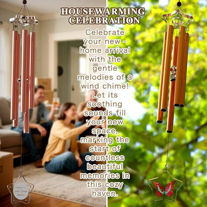 Customizable Personalized Wind Chimes,Magnetic Photo Frame Wind Pendulum,Crystal Sun Catcher Clapper- Custom Gift for Couple,Friend,Relatives and Pet.Original Design,for Home,Outdoor,Garden Decor(35")