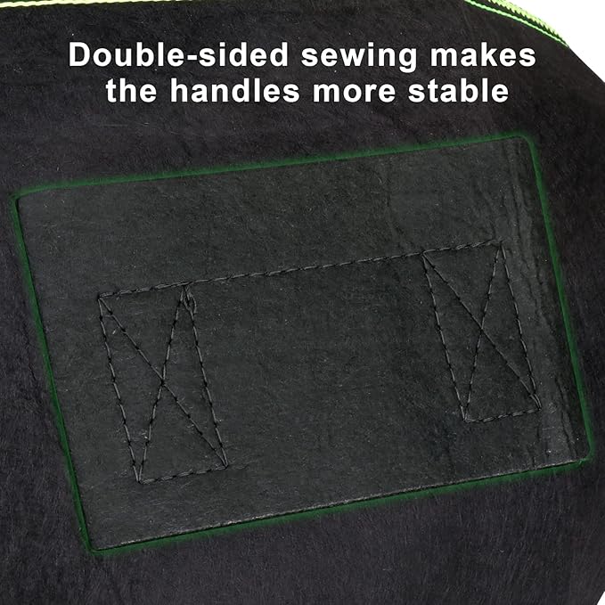 15 Gallon Grow Bags, Garden Plant Bags with Handles, Thickened Nonwoven Fabric Aeration Planting Pots, Vegetable Gardening Fabric pots with Plant Tags & Seedling Bags(6Pack Potato Grow Bags)