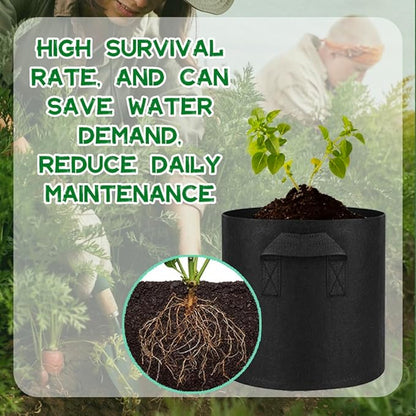 6 Pcs Lily Plant Pots for Pond, 1 Gallon Aquatic Pond Planter, Breathe Reusable Grow Bags with Handles for Aquatic Plants, Water Lily, Lotus, Potato,Onion,Flowers