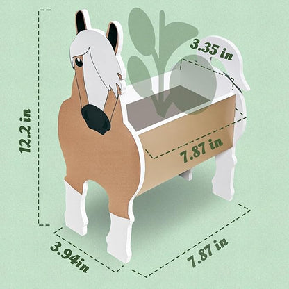 Horse Planter, Cute Animal Shape Flower Planters, Plant Pots for Indoor/Outdoor Garden Decor, Unique Gifts/Souvenirs for Pet Lovers (Horse 2D)