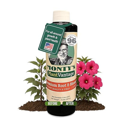 PlantVantage Root & Bloom Liquid Fertilizer - Concentrated Liquid Plant Fertilizer for Strong Roots & Bigger Blooms, Plant Food for Trees, Flowers & Vegetables, Soil or Foliar Application, 8 oz