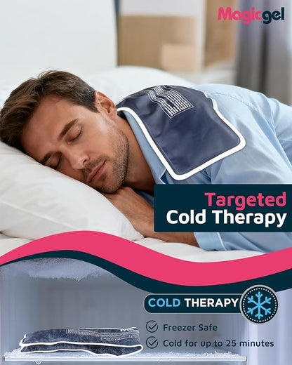 Magic Gel Neck Ice Pack - Shoulder Ice Pack - Cooling Neck Wrap - Cooler Ring - Flexible and Reusable Cold Pad - Lightweight & Comfortable - One Size Fits Most (Gray)