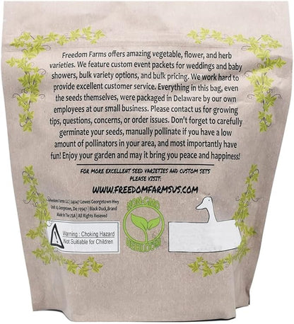 Set of 43 Assorted Vegetable & Herb Seed Packets - Over 10,000 Seeds! - Includes Mylar Storage Bag - Deluxe Garden Heirloom Seeds - 100% Non-GMO