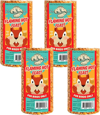 Mr. Bird Flaming Hot Feast Small Cylinder (Pack of 4)